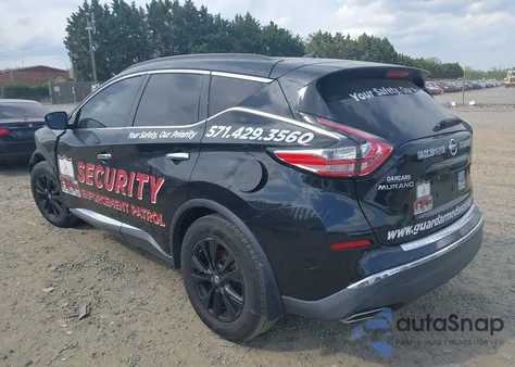 2015 Nissan Murano Sv z USA, uszkodzony, nr VIN 5N1AZ2MH5FN222076